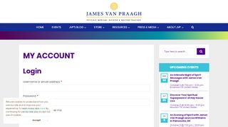 
                            4. My Account | James Van Praagh