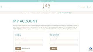 
                            9. My Account | Joy Susan