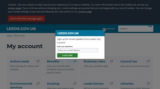 
                            2. My Account - Leeds City Council