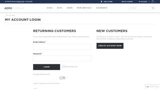 
                            4. My Account Login - Aeropostale