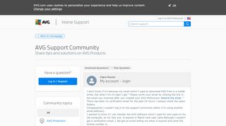 
                            8. My account - login | AVG