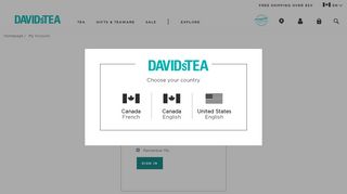 
                            2. My Account - Login | DAVIDsTEA