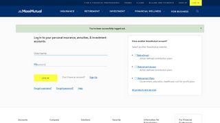 
                            2. My Account - Login - MassMutual