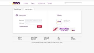 
                            10. My Account Login page - tpg.com.au