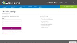 
                            6. My Account Login - shop.wolterskluwer.ca