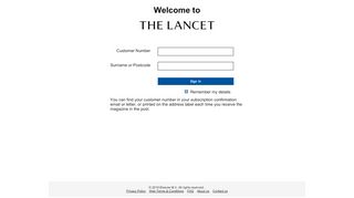 
                            8. My account login - The Lancet Subs