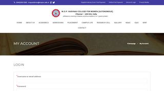 
                            3. My Account - M.O.P Vaishnav College For Women (Autonomous)