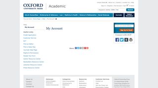 
                            2. My Account - Oxford University Press