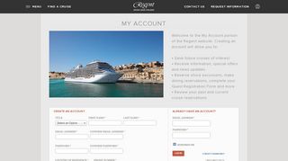 
                            1. My Account - Regent Seven Seas Cruises