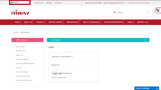
                            2. My Account | Riway Group