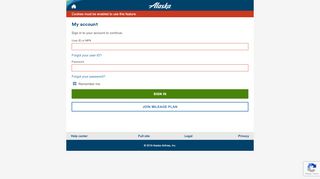 
                            4. My account Sign In | Alaska Airlines Mobile