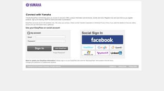 
                            5. My Account Sign In - Yamaha Corporation