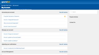 
                            1. My Account – Sportsbet Help Centre