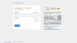 
                            6. My Account - US Legal Signon - Thomson Reuters