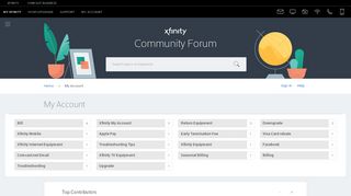 
                            6. My Account - Xfinity Help and Support Forums