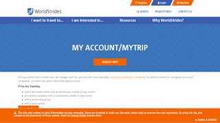 
                            11. My Account/MyTrip - WorldStrides