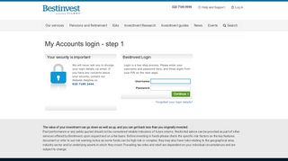 
                            6. My Accounts login - Bestinvest