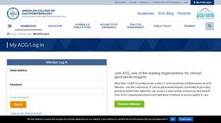 
                            2. My ACG/Log In - American College of Gastroenterology