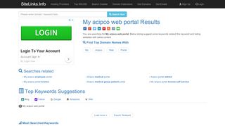 
                            6. My acipco web portal Results For Websites Listing - SiteLinks.Info