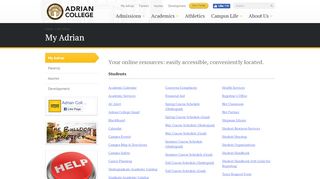 
                            1. My Adrian - Adrian College