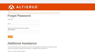 
                            10. My Altierus - Forgot Password