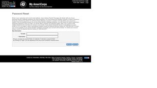
                            5. My AmeriCorps - Password Reset