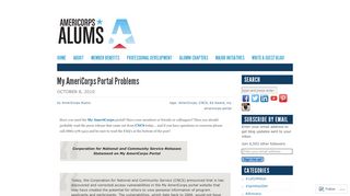 
                            5. My AmeriCorps Portal Problems | A Lifetime Of Service