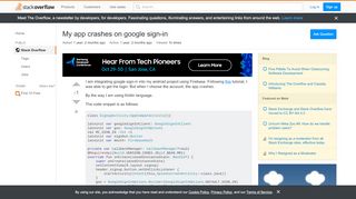 
                            2. My app crashes on google sign-in - Stack Overflow