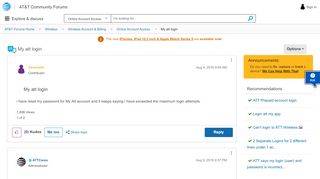 
                            5. My att login - AT&T Community