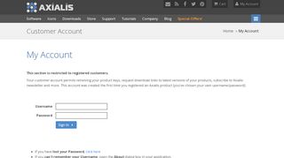 
                            3. My Axialis Account