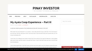 
                            7. My Ayala Coop Experience – Part III | Pinay Investor