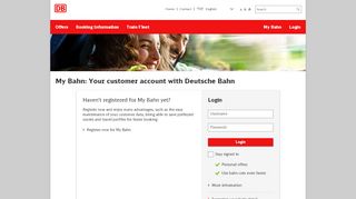 
                            1. My Bahn: Your customer account with Deutsche Bahn