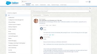
                            8. My certificate is not showing up in the site. - Answers ...