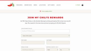 
                            4. My Chili's Rewards – Join Now & Earn Rewards | Chili's