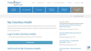 
                            6. My Columbus Health - Columbus Regional Healthcare System