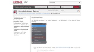 
                            7. My Comodo Account, Comodo Account Manager, Comodo AntiSpam ...