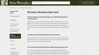 
                            4. My Dan's Membership Card – Dan Murphys