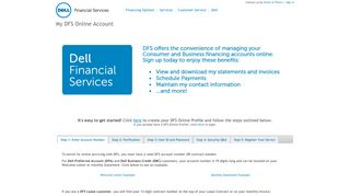 
                            2. My DFS Account - Dell Financial Services