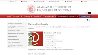 
                            6. My e-mail for students — University of Bologna - …