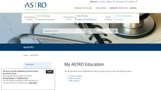 
                            4. My Education - American Society for Radiation Oncology (ASTRO)