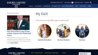 
                            2. My E&H • Homepage • Emory & Henry