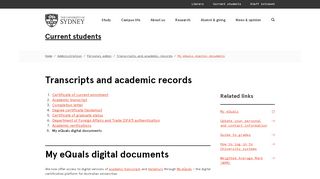 
                            9. My eQuals digital documents - The University of Sydney