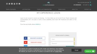 
                            4. My Experience - Sign-In | Oz Experience