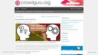 
                            8. My experience with Crowd Guru