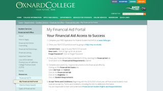 
                            8. My Financial Aid Portal | Oxnard College