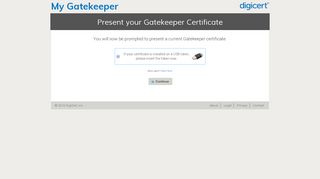 
                            6. My Gatekeeper: Present your Gatekeeper Certificate