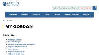 
                            2. My Gordon - Gordon State College