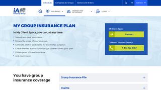 
                            1. My Group Insurance Plan | iA Financial Group