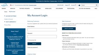 
                            7. My Harman Audio Account Login