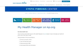 
                            5. My Health Manager on kp.org | Cystic Fibrosis Center
